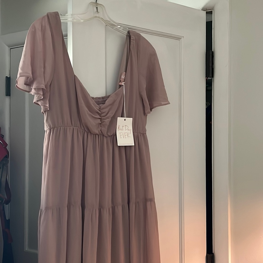 Show me your Mumu Nicole dress xl soft beige chiffon